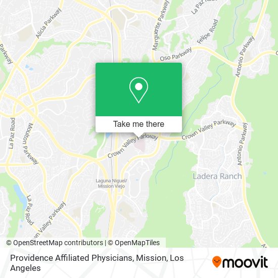 Providence Affiliated Physicians, Mission map