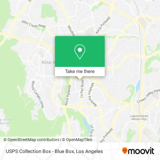 USPS Collection Box - Blue Box map