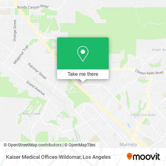 Kaiser Medical Offices-Wildomar map
