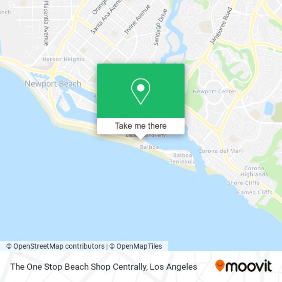The One Stop Beach Shop Centrally map