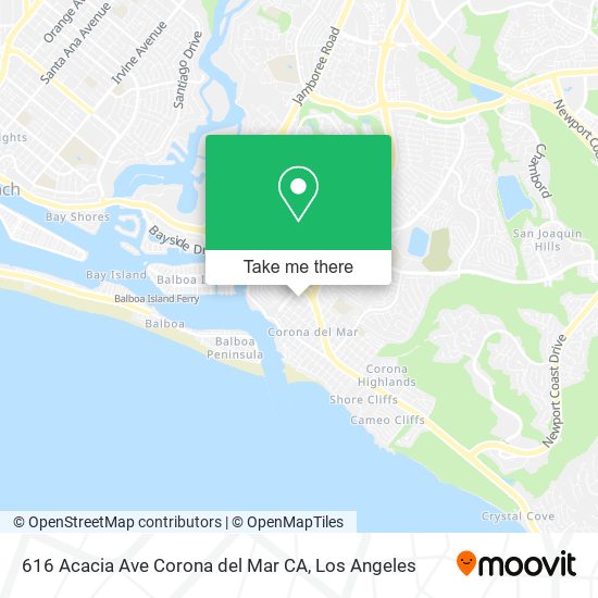 Mapa de 616 Acacia Ave Corona del Mar CA