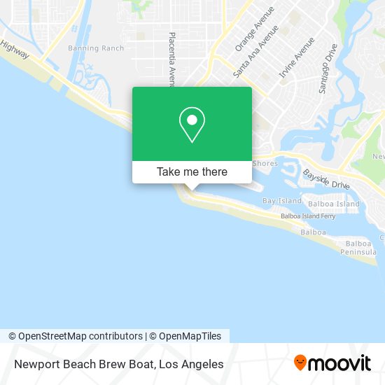 Newport Beach Brew Boat map