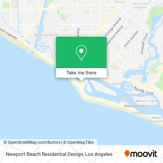 Newport Beach Residential Design map
