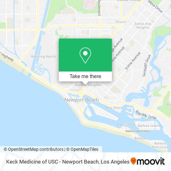 Keck Medicine of USC - Newport Beach map