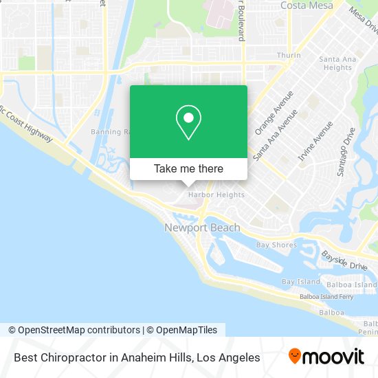 Best Chiropractor in Anaheim Hills map