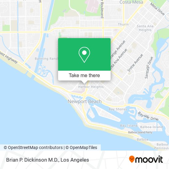 Brian P. Dickinson M.D. map