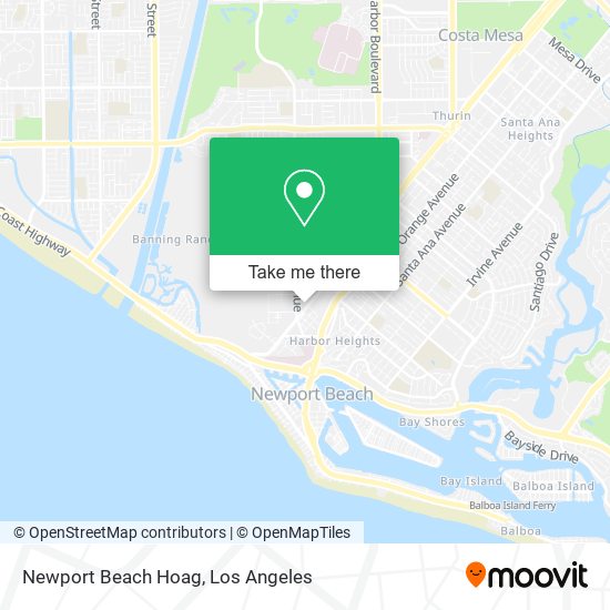 Newport Beach Hoag map