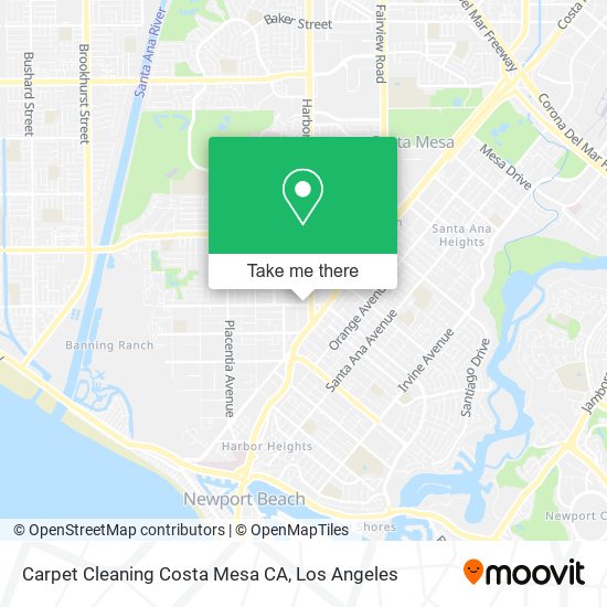Carpet Cleaning Costa Mesa CA map