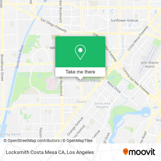 Locksmith Costa Mesa CA map