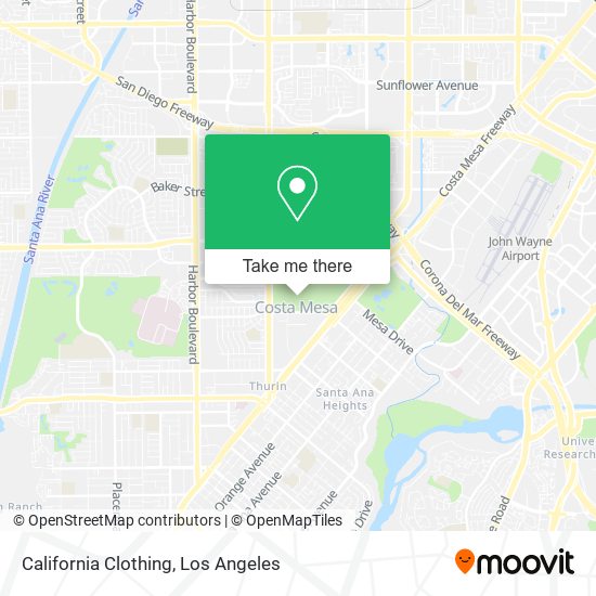 California Clothing map
