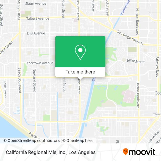 Mapa de California Regional Mls, Inc.