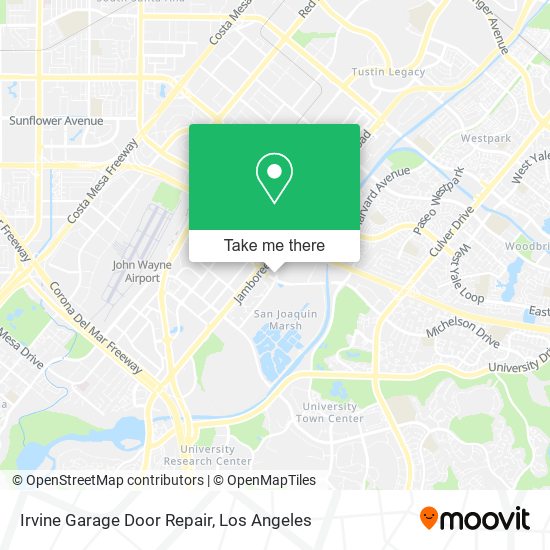Mapa de Irvine Garage Door Repair