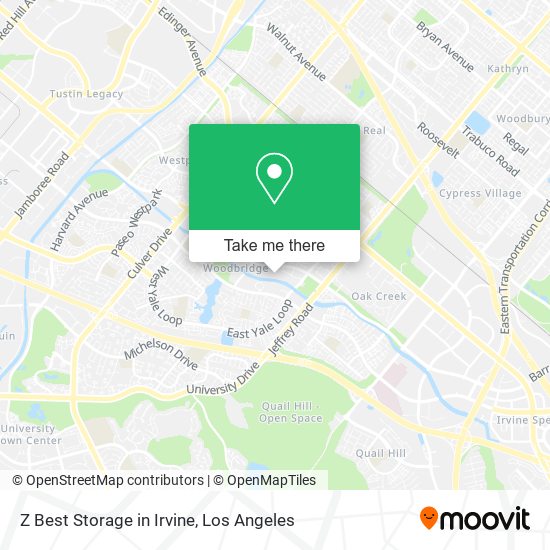 Z Best Storage in Irvine map