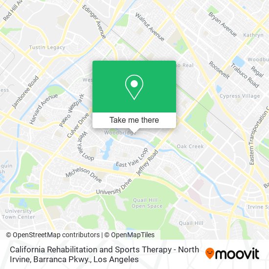 California Rehabilitation and Sports Therapy - North Irvine, Barranca Pkwy. map