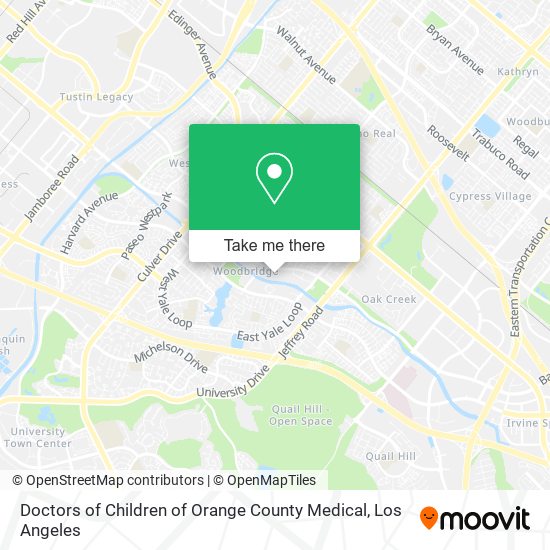 Doctors of Children of Orange County Medical map