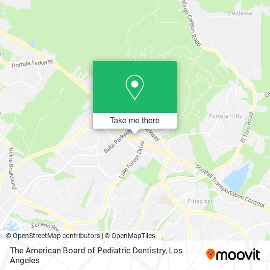 Mapa de The American Board of Pediatric Dentistry