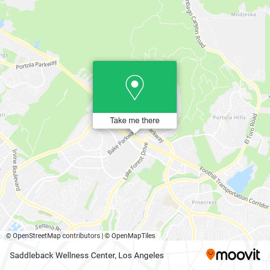 Mapa de Saddleback Wellness Center