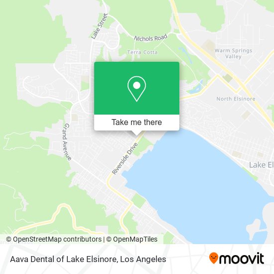 Aava Dental of Lake Elsinore map