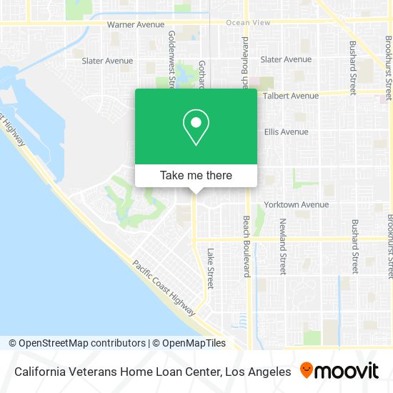 California Veterans Home Loan Center map