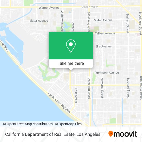California Department of Real Esate map