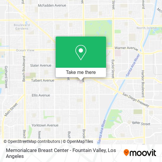 Memorialcare Breast Center - Fountain Valley map