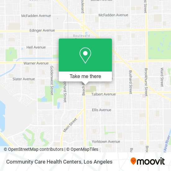 Community Care Health Centers map