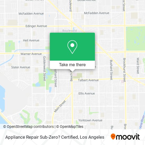 Mapa de Appliance Repair Sub-Zero? Certified