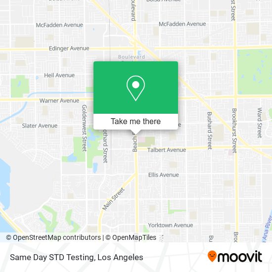 Same Day STD Testing map