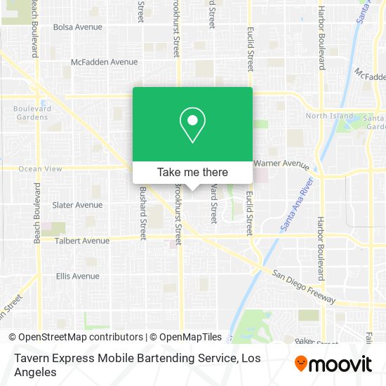 Mapa de Tavern Express Mobile Bartending Service