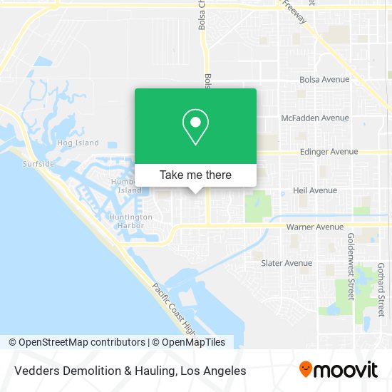 Vedders Demolition & Hauling map