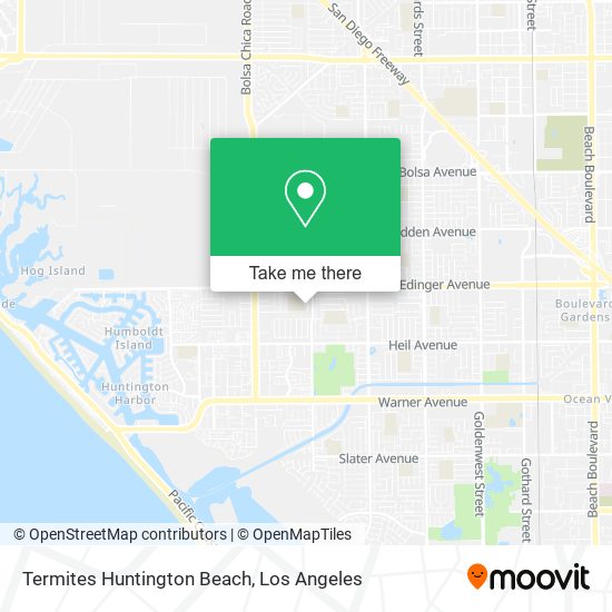 Termites Huntington Beach map