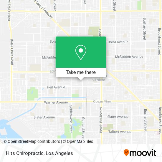 Hits Chiropractic map