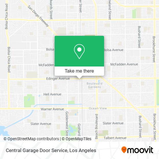 Central Garage Door Service map