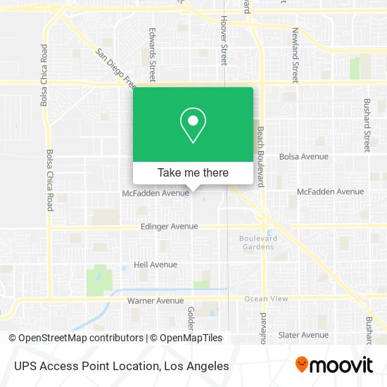 UPS Access Point Location map