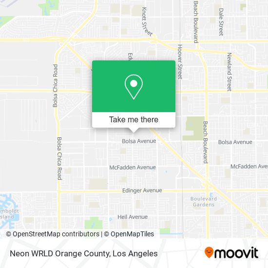 Neon WRLD Orange County map