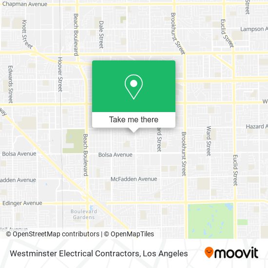 Westminster Electrical Contractors map