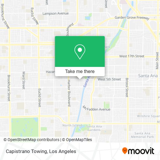 Capistrano Towing map