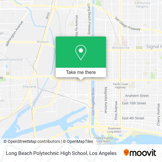 Long Beach Polytechnic High School map