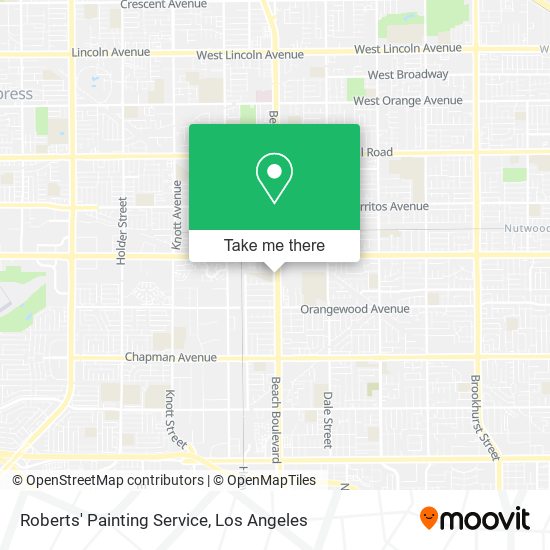 Mapa de Roberts' Painting Service