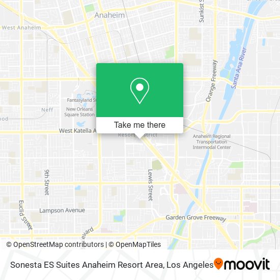 Sonesta ES Suites Anaheim Resort Area map