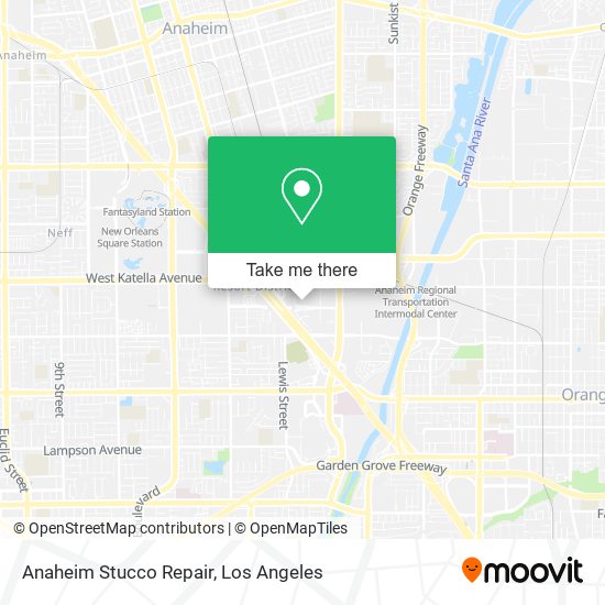 Anaheim Stucco Repair map