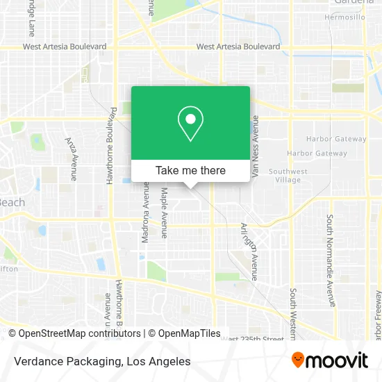 Verdance Packaging map