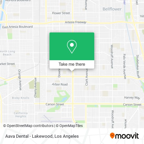 Mapa de Aava Dental - Lakewood