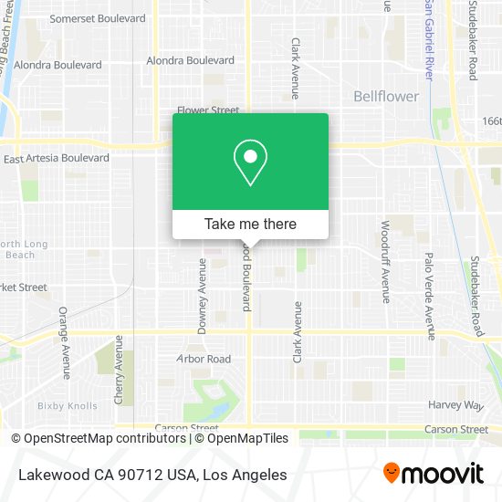 Lakewood CA 90712 USA map