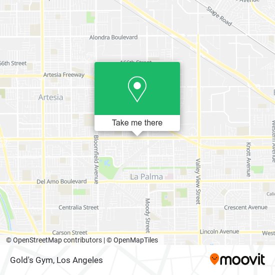 Gold's Gym map