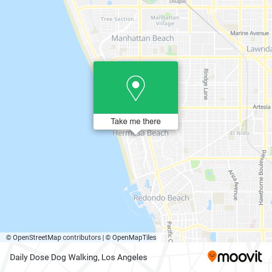 Daily Dose Dog Walking map