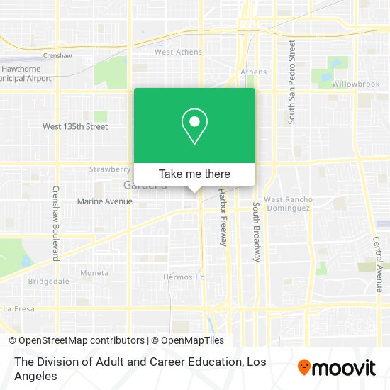 The Division of Adult and Career Education map