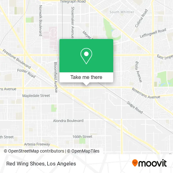 Red Wing Shoes map