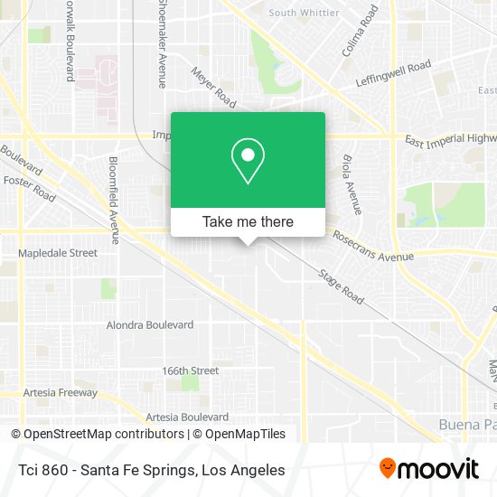 Tci 860 - Santa Fe Springs map