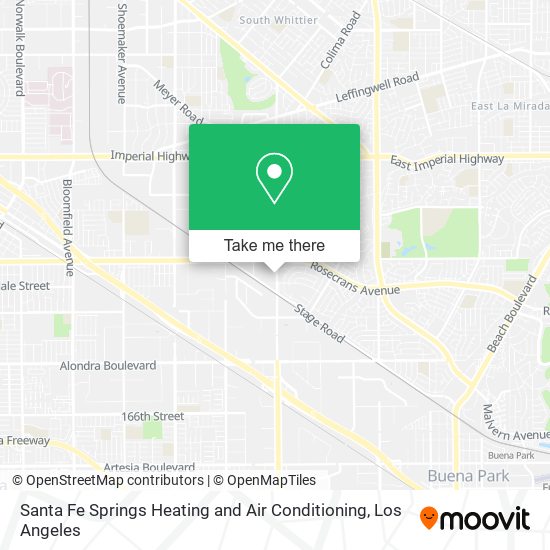 Santa Fe Springs Heating and Air Conditioning map